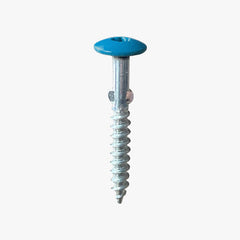 Wing Shank Woodscrews with blue painted screw head