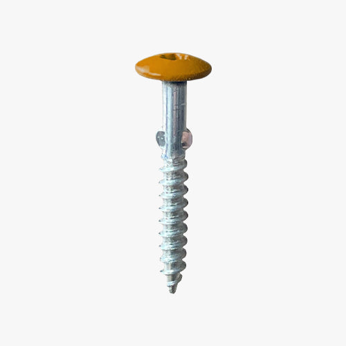 Wing Shank Woodscrews with orange painted screw head